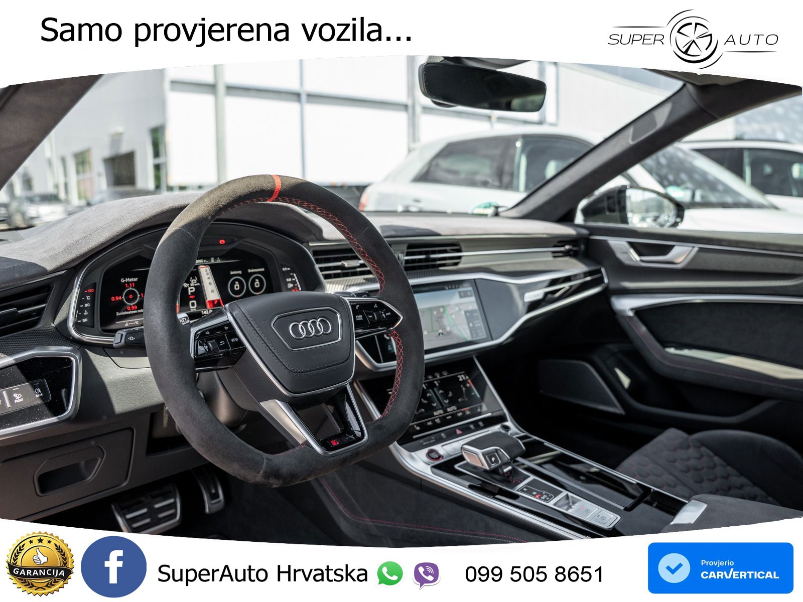 Audi RS6 Avant GT 4.0 TFSI V8 (630 KS) quattro tiptronic ZRAČNI+ACC+4xGR SJED+KAM