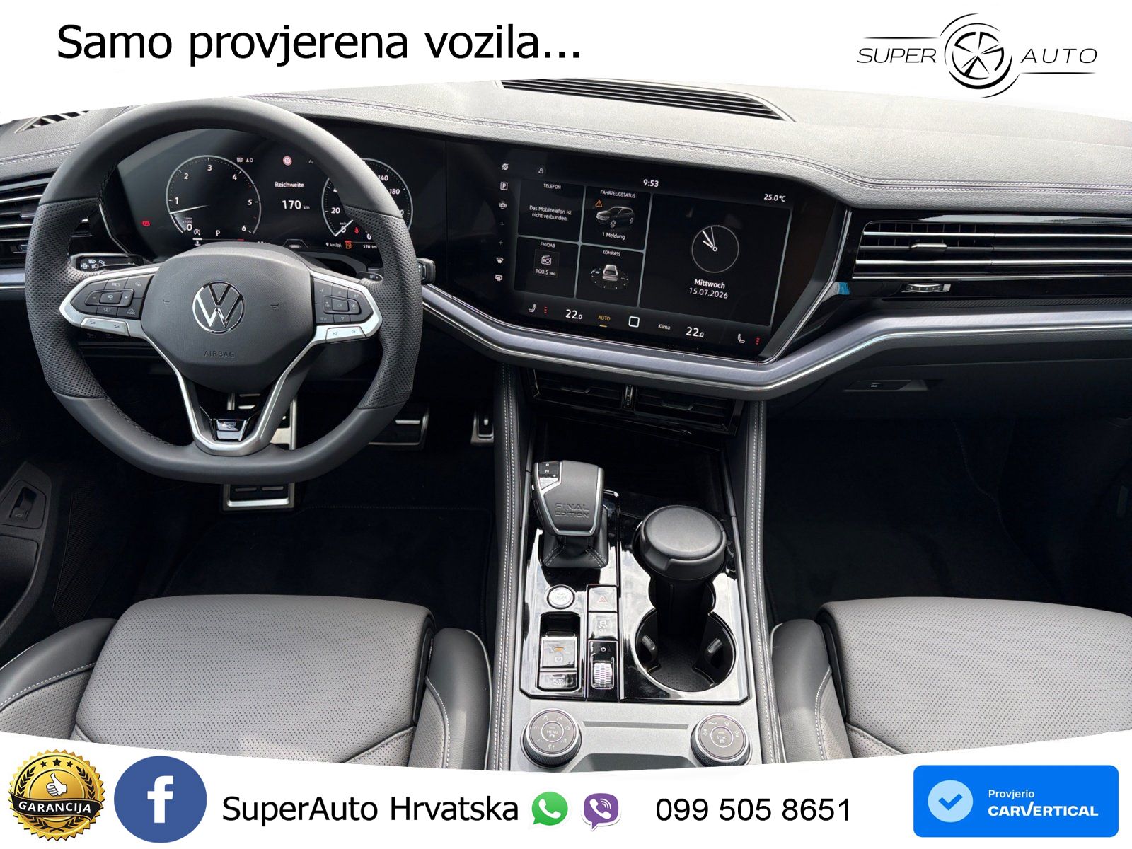 Volkswagen Touareg 3.0 V6 TDI (286 KS) 4MOTION Tiptronic ZRAČNI+ACC+GR SJED+KAM+PANO