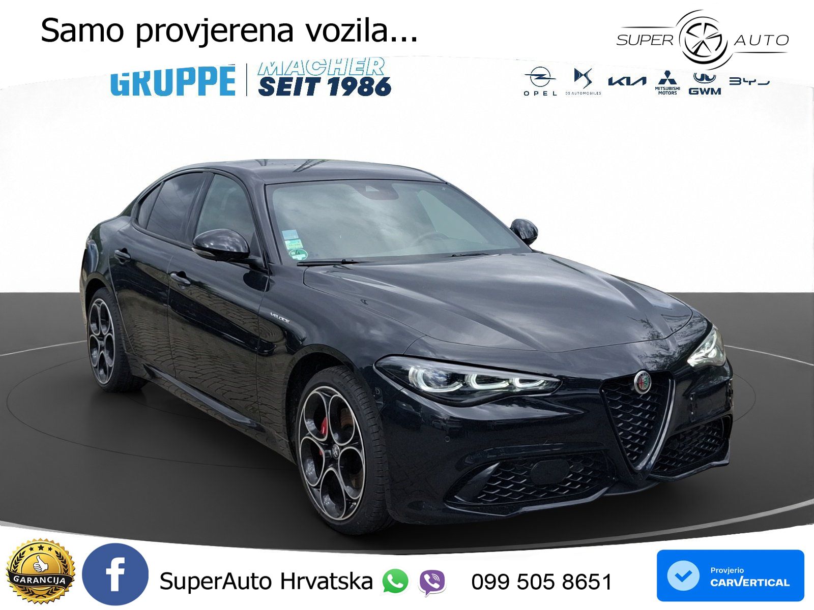 Alfa Romeo Giulia 2.0 Turbo (280 KS) AWD Automatic LED+GR SJED+ACC