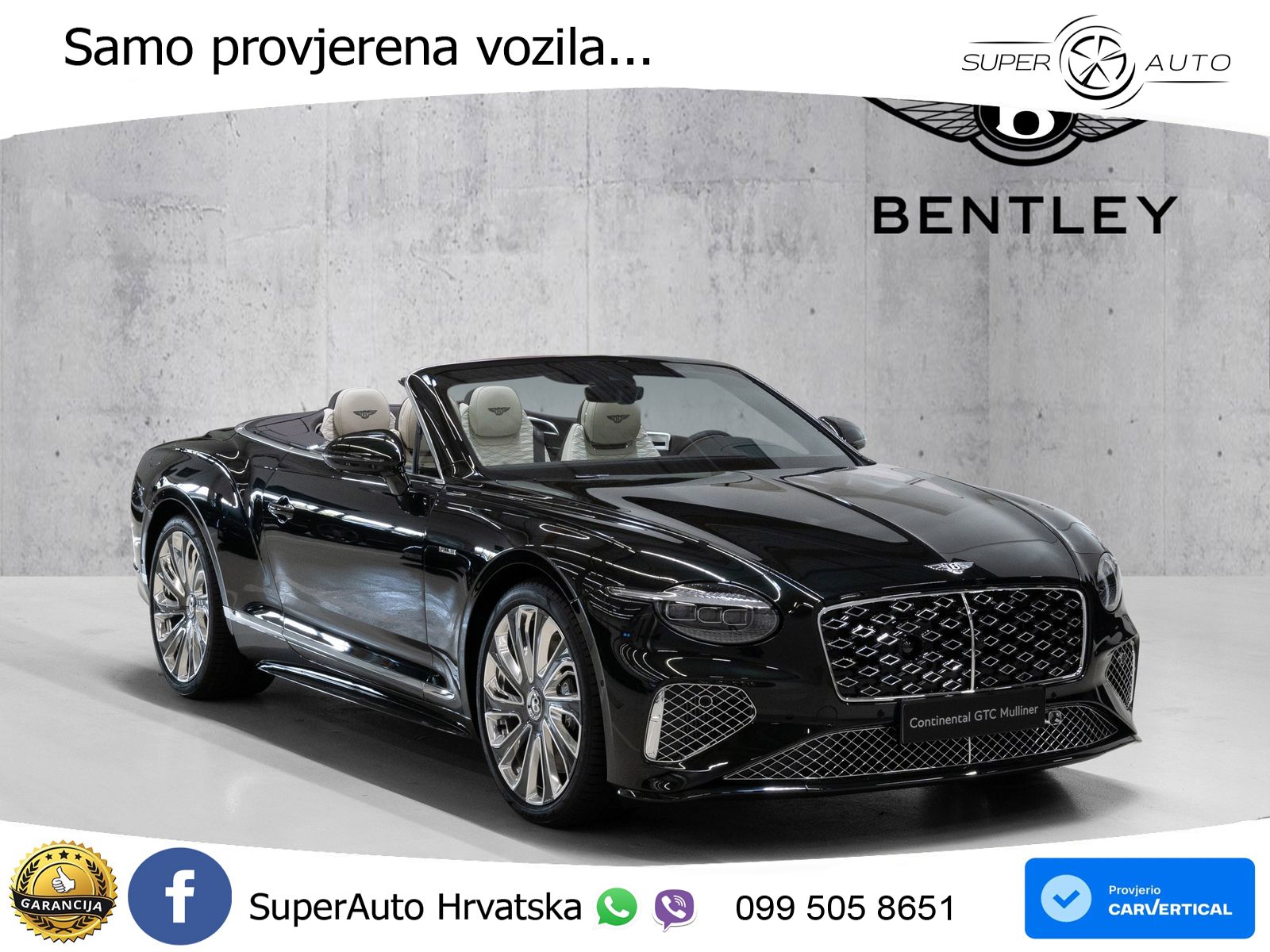 Bentley Continental GTC IV 4.0 V8 TFSi (782 KS) AWD DCT ZRAČNI+ACC+GR SJED+KAM