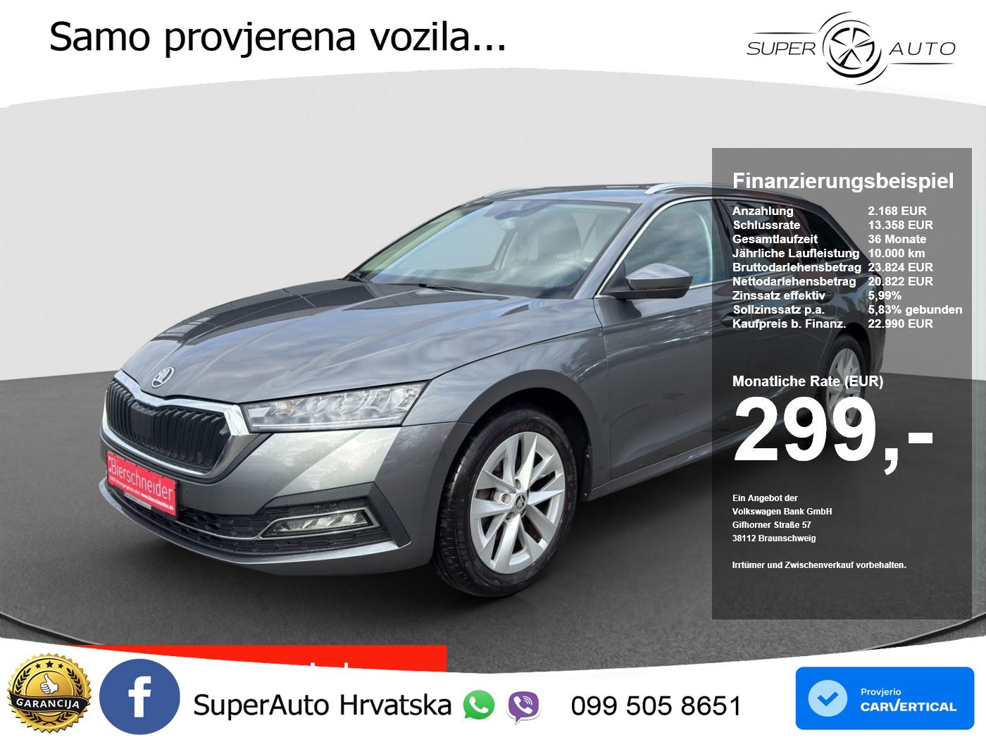 Škoda Octavia Combi 2.0 TDI (150 KS) DSG LED+GR SJED+ACC