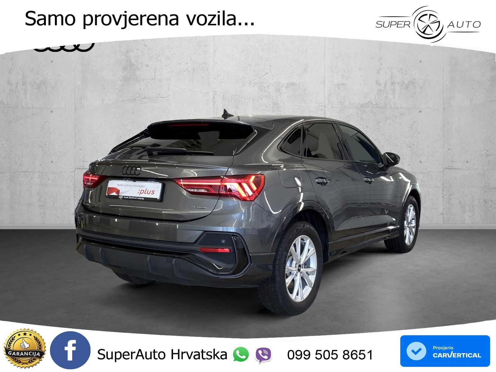 Audi Q3 Sportback 40 TDI (200 KS) quattro S tronic S line LED+GR SJED+ACC
