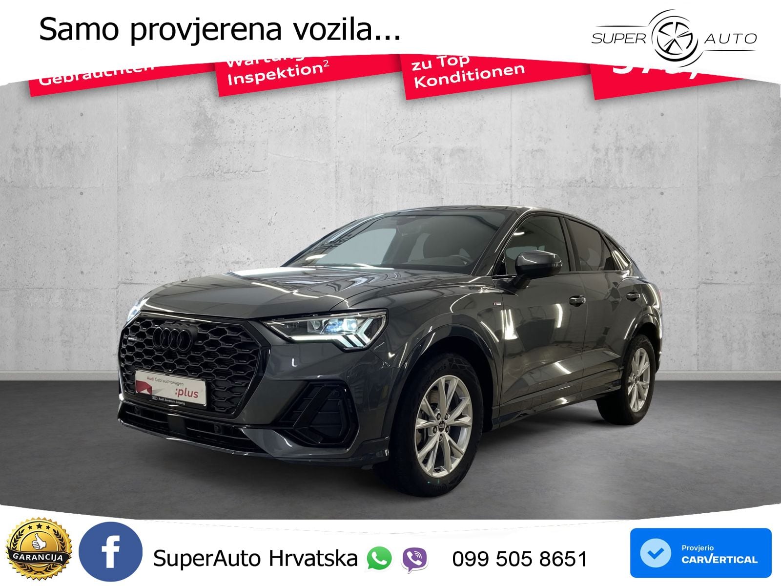 Audi Q3 Sportback 40 TDI (200 KS) quattro S tronic S line LED+GR SJED+ACC