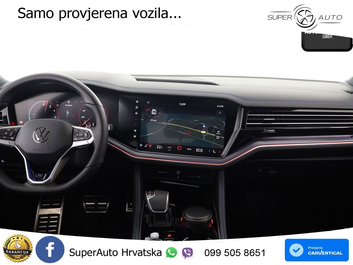 Volkswagen Touareg R 3.0 V6 TFSI (462 KS) 4MOTION Tiptronic ZRAČNI+ACC+GR SJED+KAM+PANO