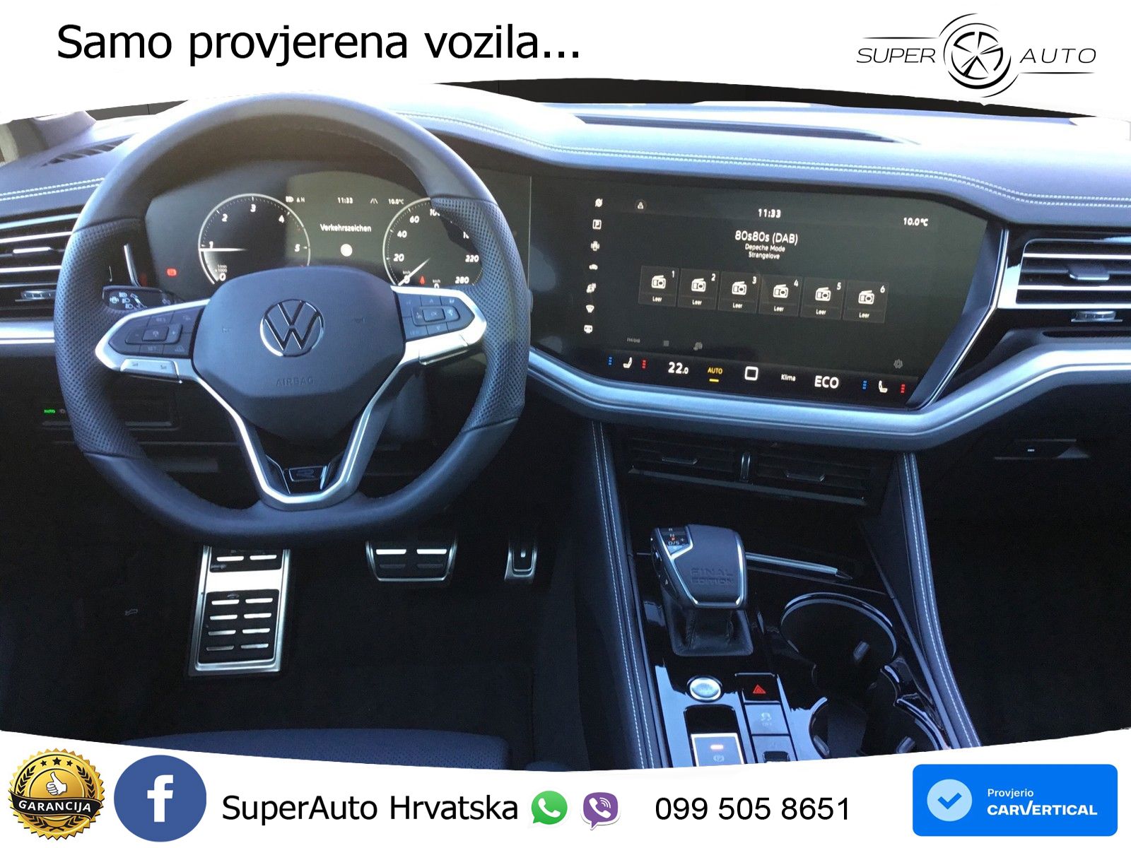 Volkswagen Touareg 3.0 V6 TDI (286 KS) 4MOTION Tiptronic ZRAČNI+ACC+GR SJED+KAM+PANO