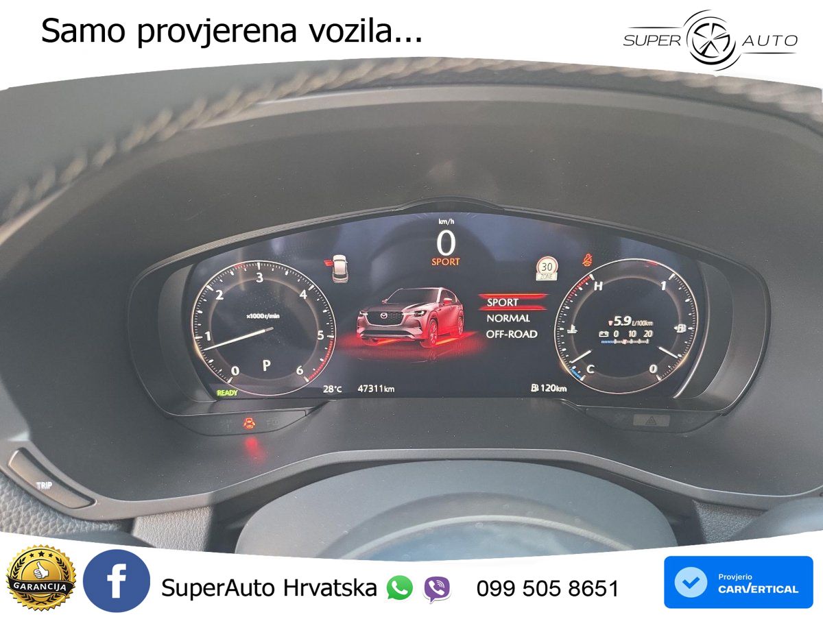 Mazda CX-60 3.3 e-Skyactiv D (254 KS) AWD Automatic MATRIX+GR SJED+KAM