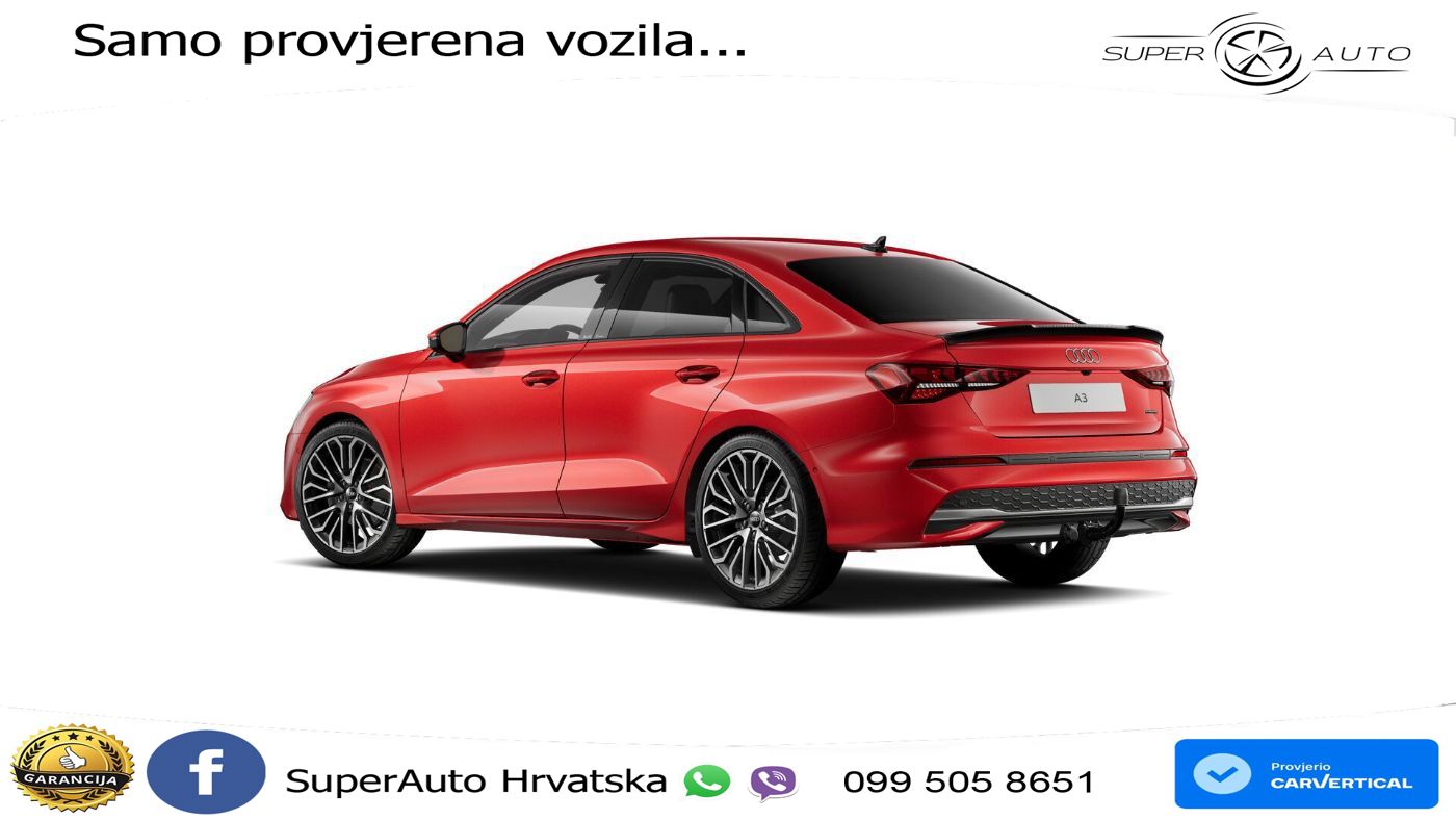 Audi A3 Limuzina 40 TFSI (204 KS) quattro S tronic S line LED+GR SJED+ACC