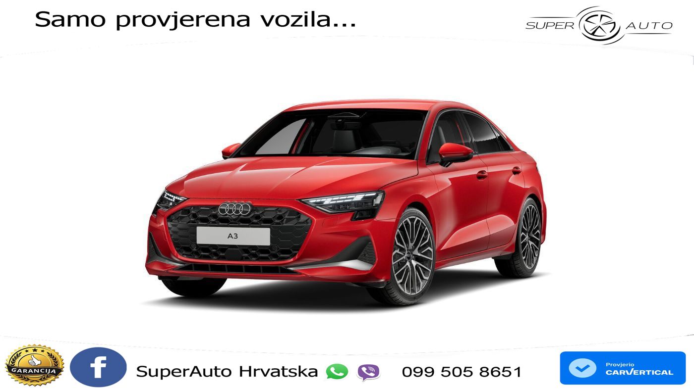 Audi A3 Limuzina 40 TFSI (204 KS) quattro S tronic S line LED+GR SJED+ACC
