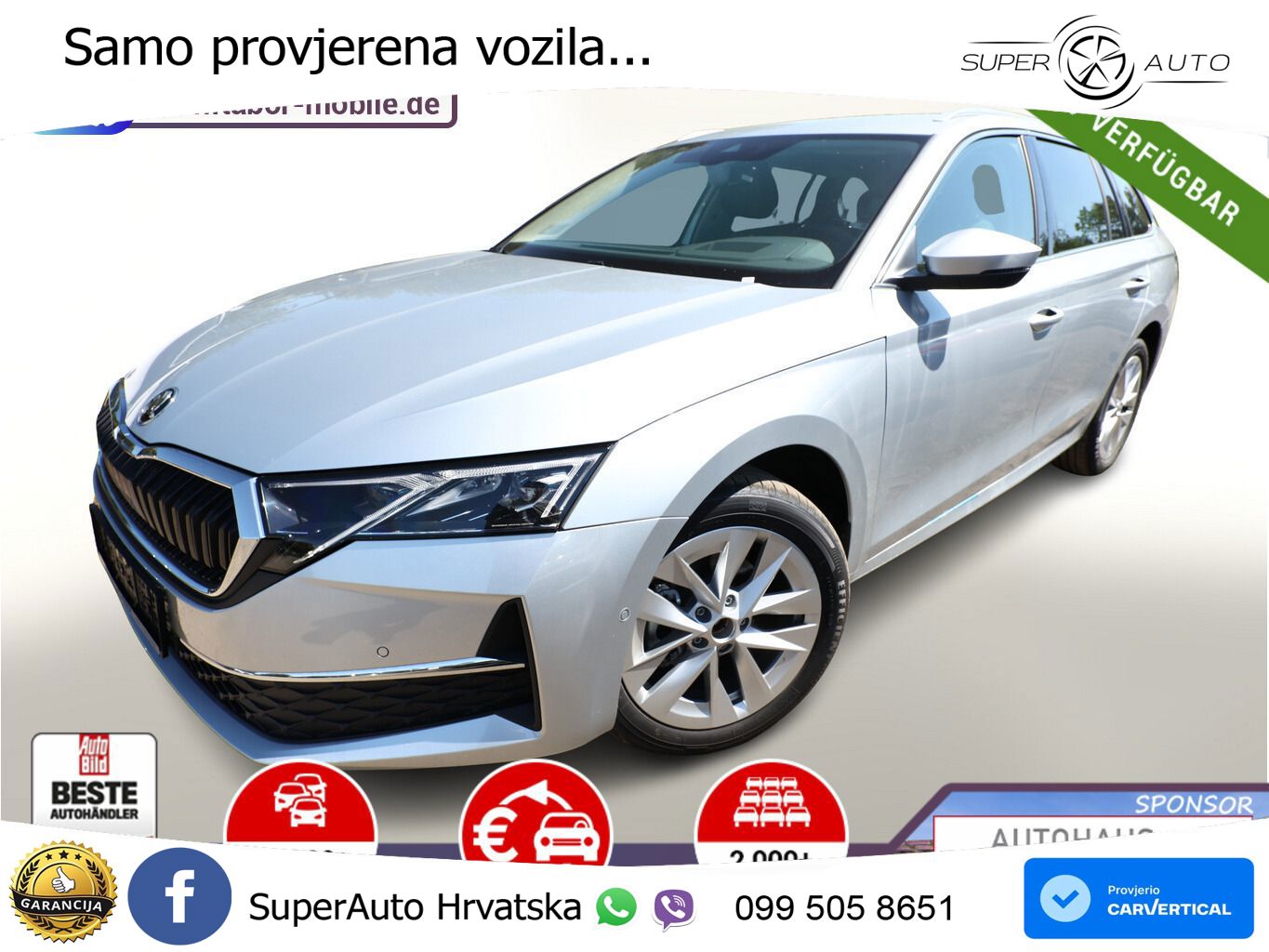 Škoda Octavia Combi 1.5 TSI (150 KS) DSG MATRIX+GR SJED+KAM