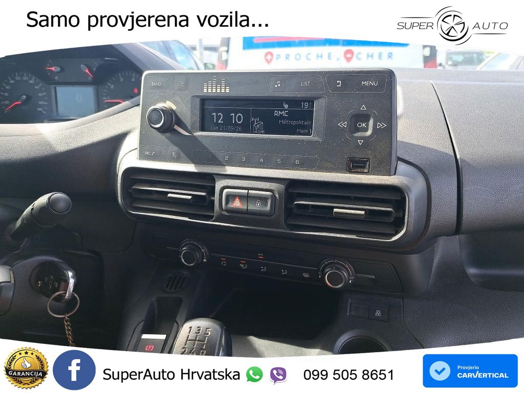 Peugeot Partner 1.5 BlueHDi 100 L1 KlimaAC, 3Sitze 101 KS