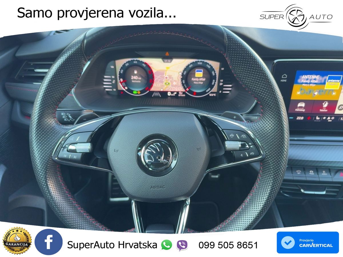 Škoda Octavia Combi RS 2.0 TDI (200 KS) DSG LED+GR SJED+ACC