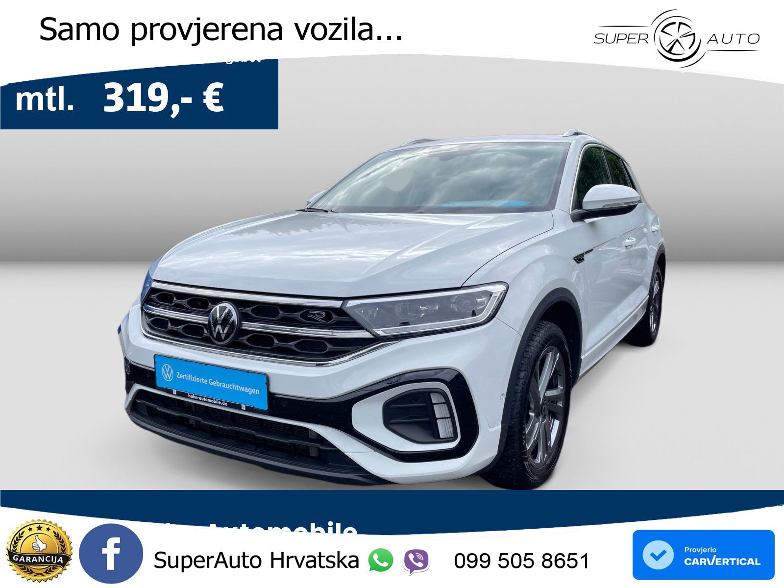 Volkswagen T-Roc 2.0 TDI (150 KS) DSG R-Line LED+GR SJED+ACC