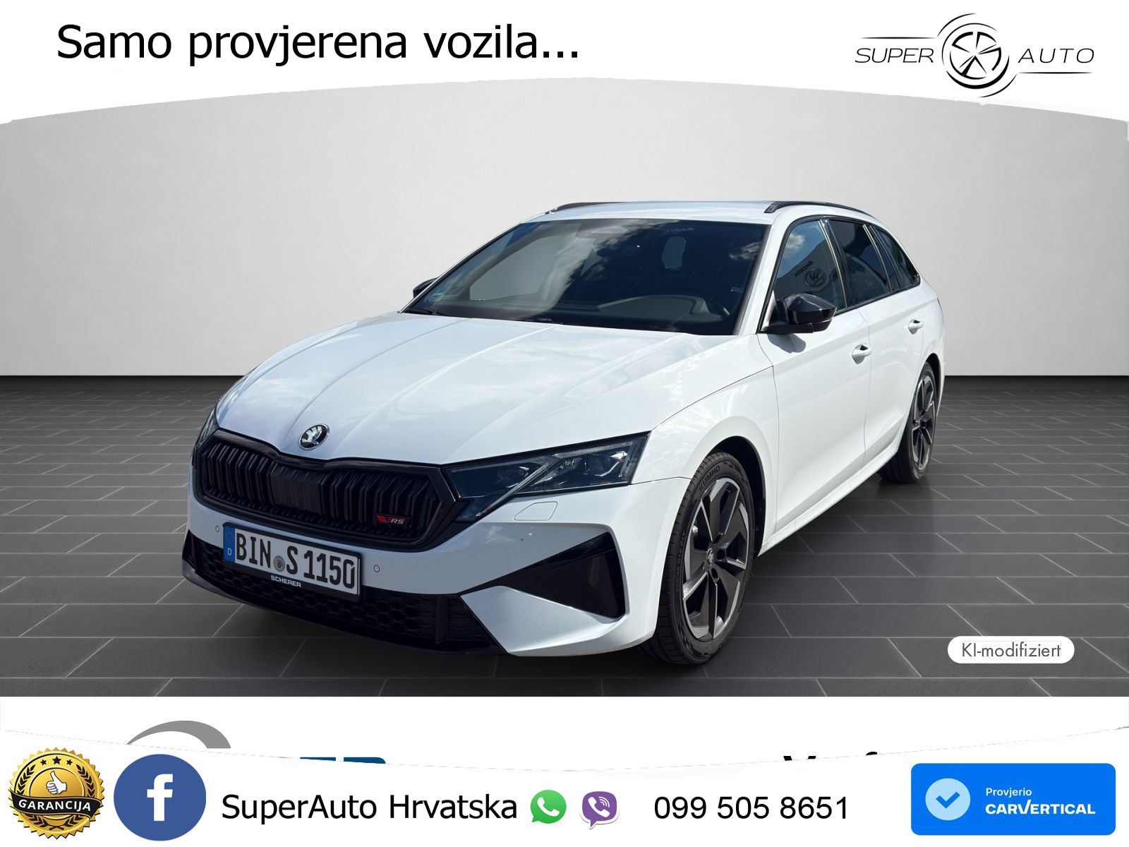 Škoda Octavia Combi RS 2.0 TSI (265 KS) DSG MATRIX+GR SJED+KAM