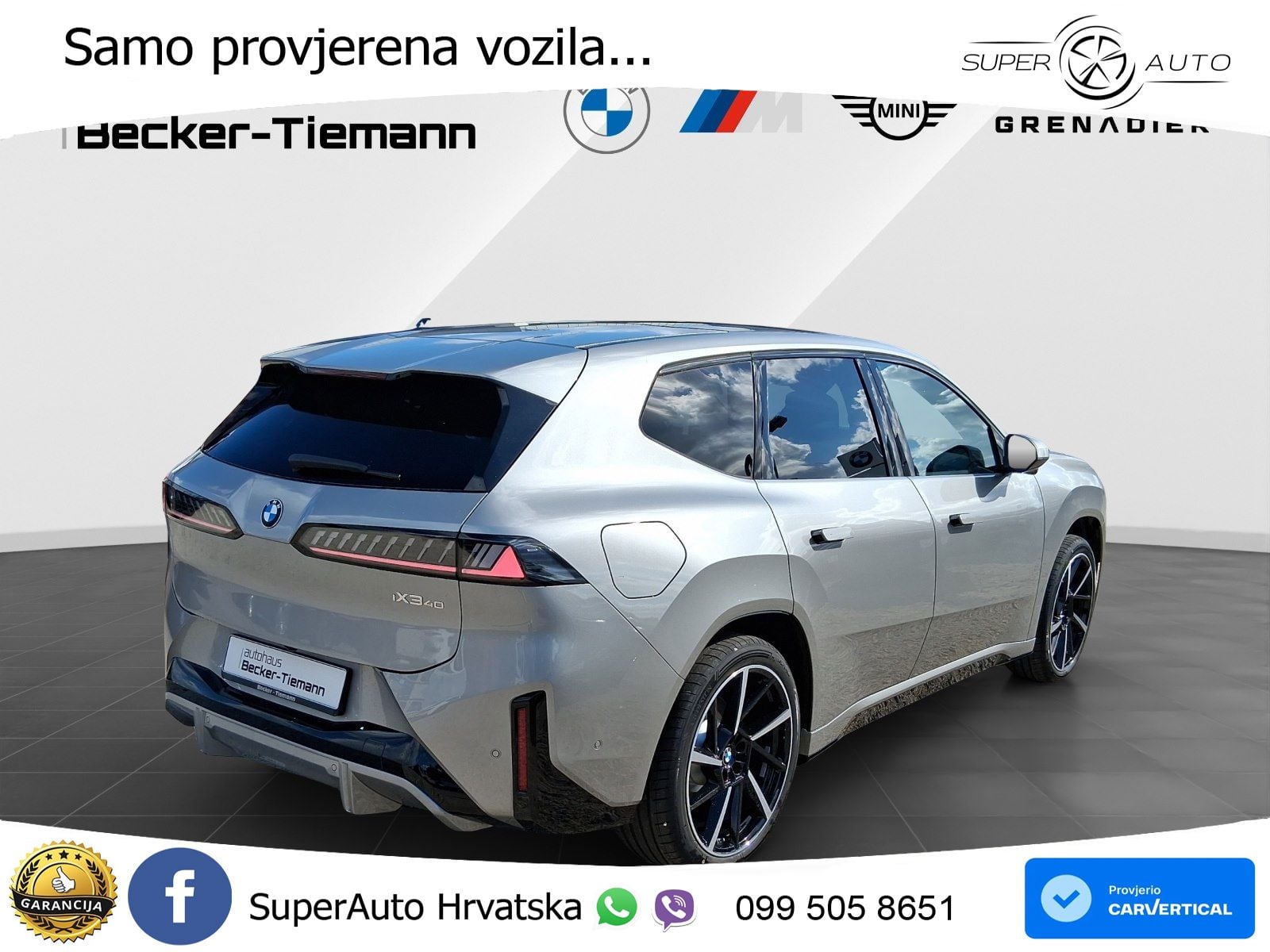 BMW iX3 40 82.6 kWh (320 KS) ACC+HEAD+GR SJED+360+PANO