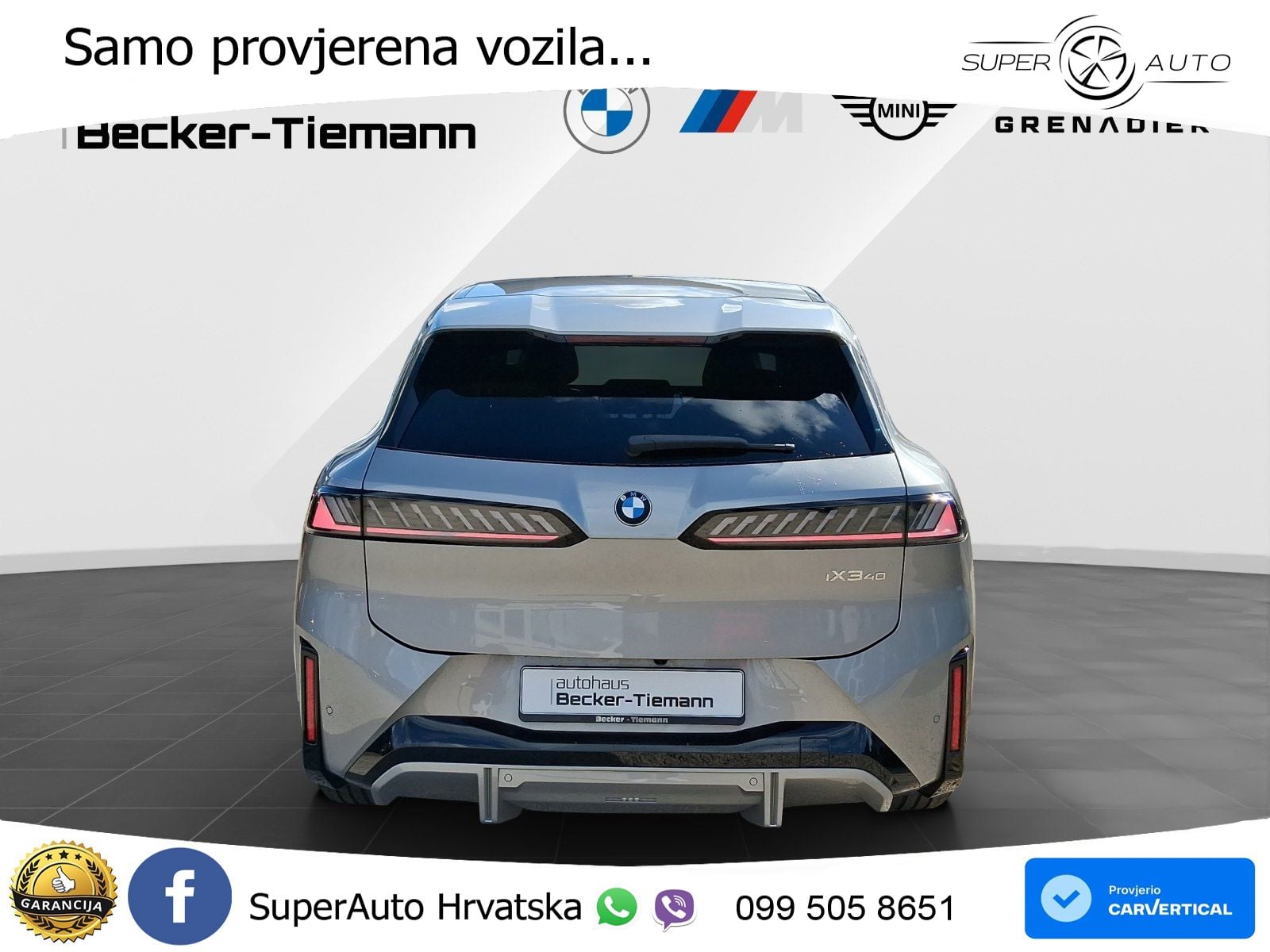 BMW iX3 40 82.6 kWh (320 KS) ACC+HEAD+GR SJED+360+PANO