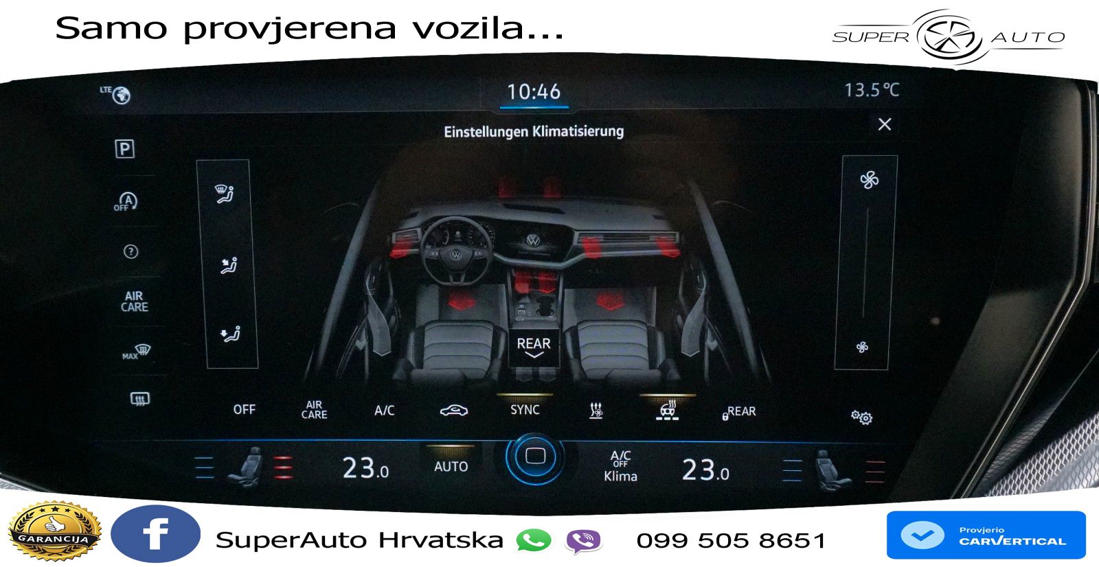Volkswagen Touareg 3.0 V6 TDI (231 KS) 4MOTION Tiptronic R-Line ZRAČNI+ACC+GR SJED+KAM+PANO