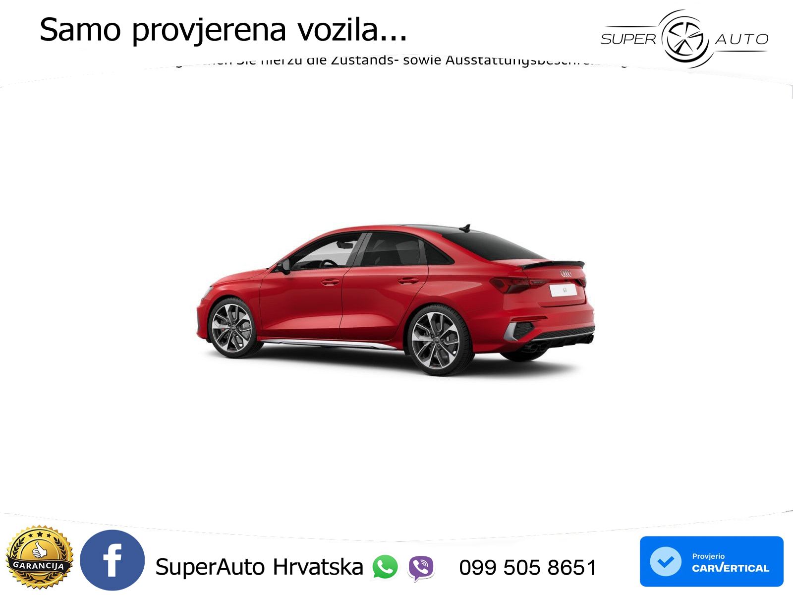 Audi S3 Limuzina 2.0 TFSI (310 KS) quattro S tronic