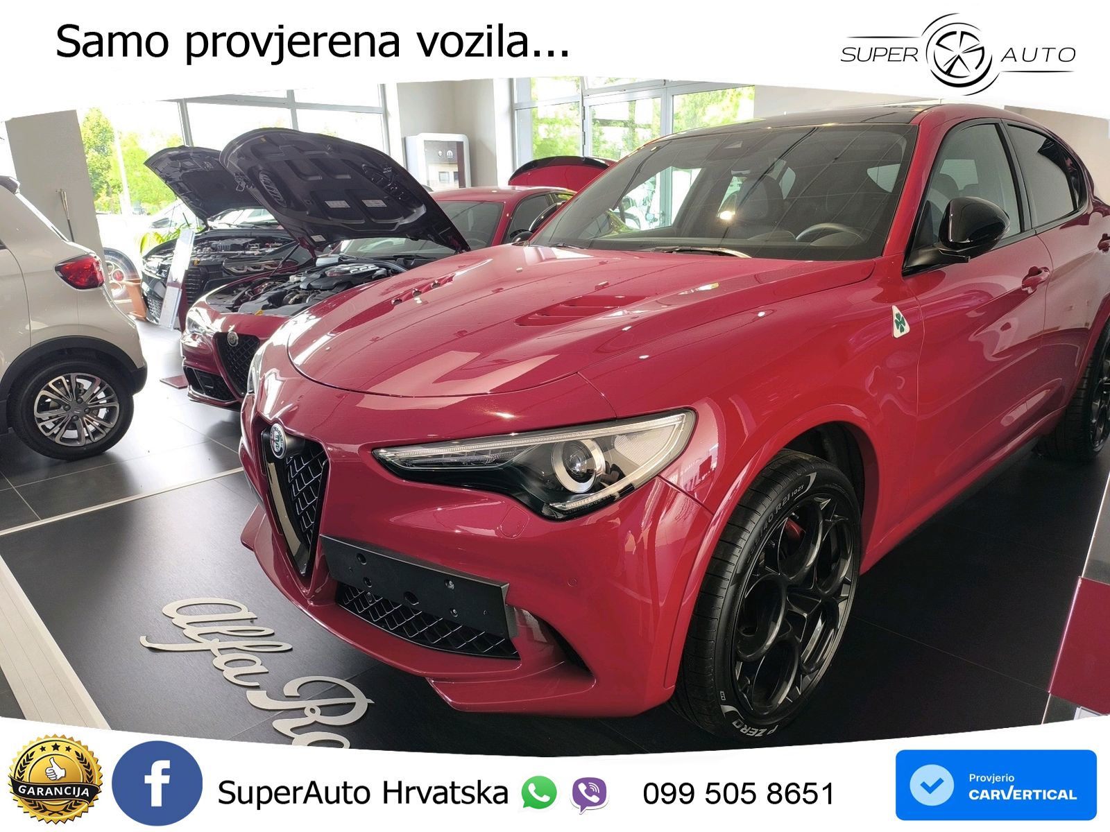 Alfa Romeo Stelvio Quadrifoglio 2.9 V6 Bi-Turbo (520 KS) Q4 Automatic LED+GR SJED+ACC