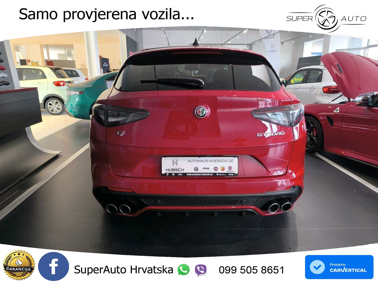 Alfa Romeo Stelvio Quadrifoglio 2.9 V6 Bi-Turbo (520 KS) Q4 Automatic LED+GR SJED+ACC