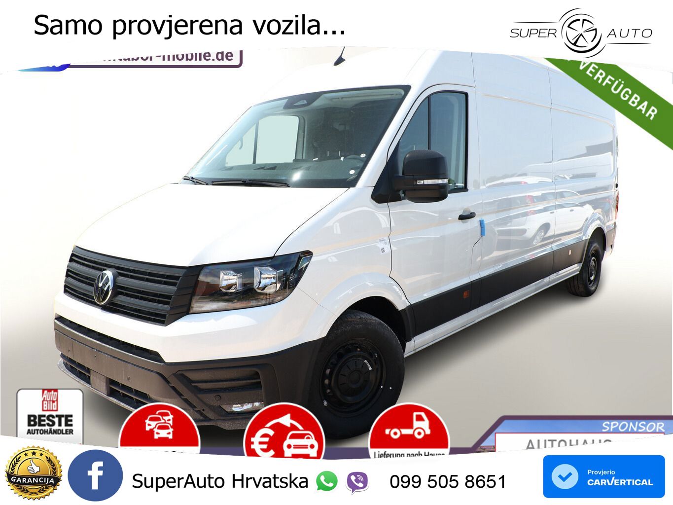 Volkswagen Crafter 35 L4H3 3S Temp Kam AppCo UVP-49%* 140 KS