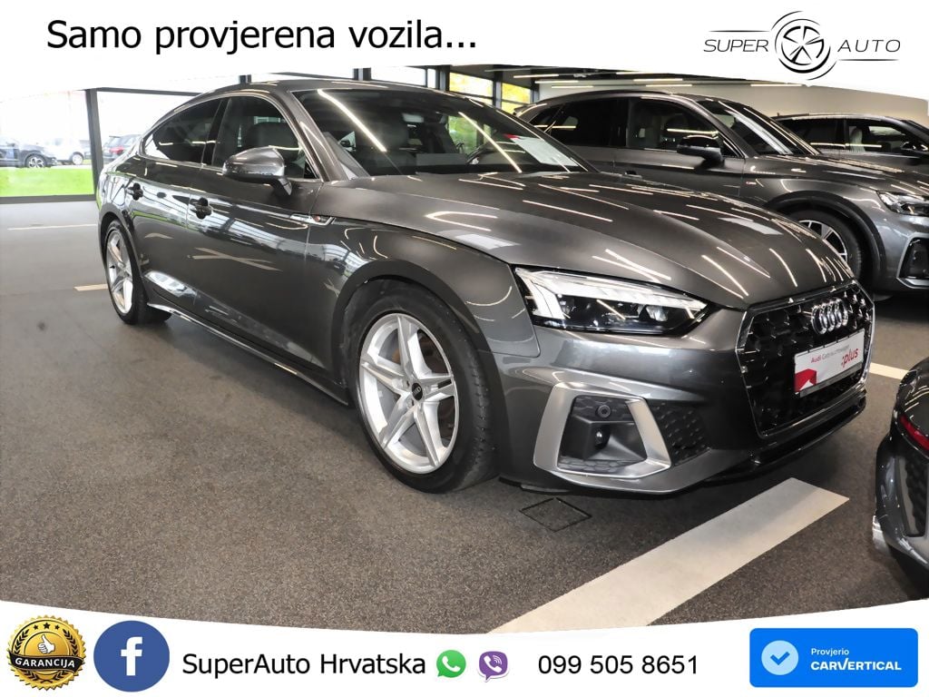 Audi A5 Sportback  40 TFSI (204 KS) quattro S tronic S line MATRIX+GR SJED+KAM