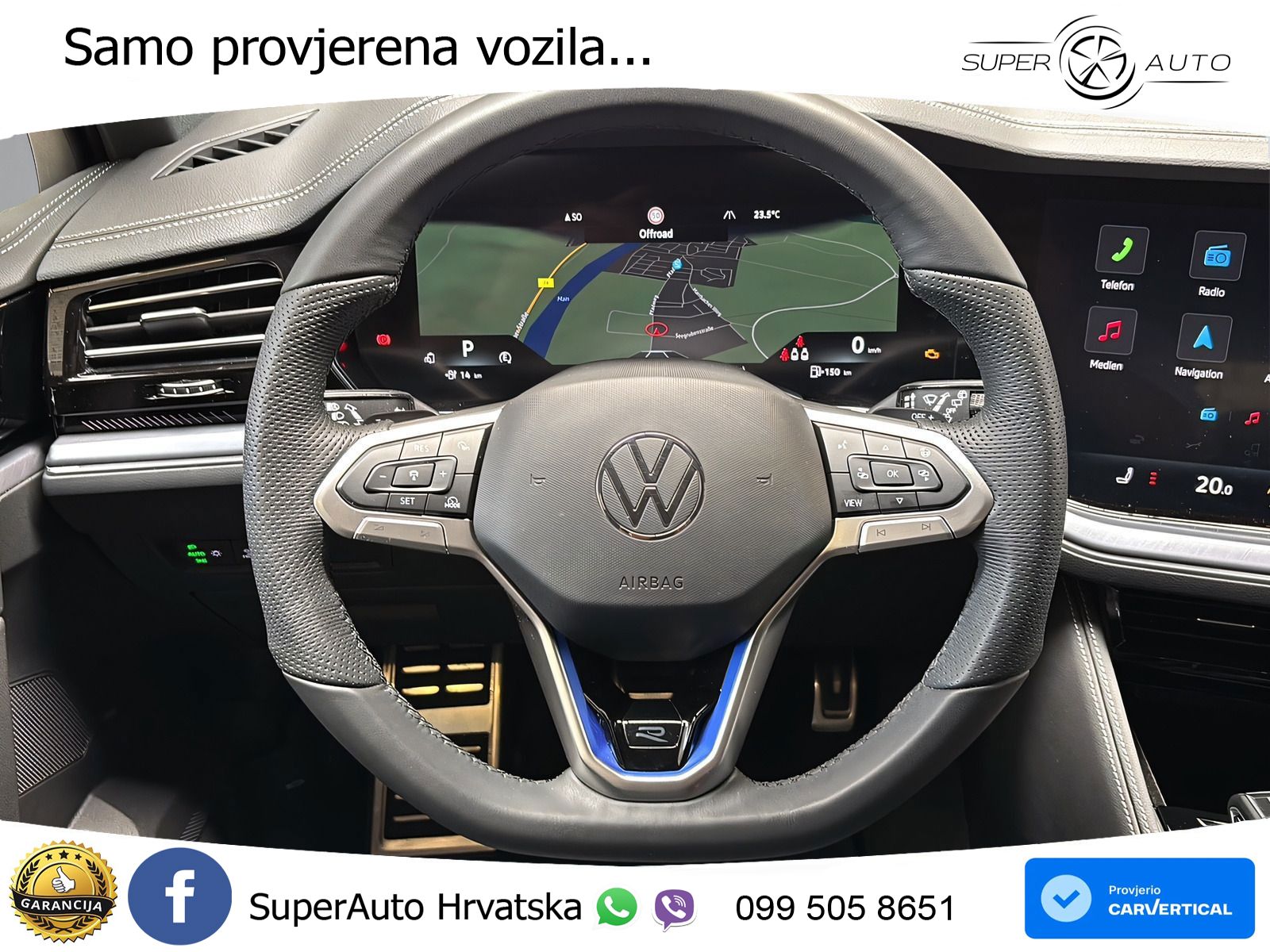 Volkswagen Touareg R 3.0 V6 TFSI (462 KS) 4MOTION Tiptronic ZRAČNI+ACC+4xGR SJED+KAM