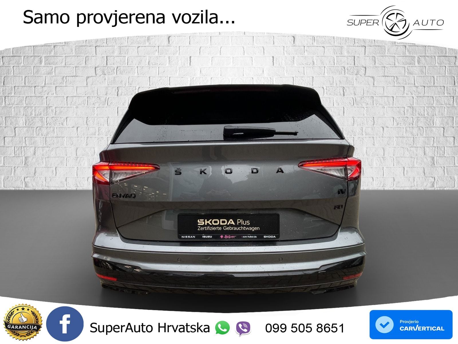Škoda Enyaq iV 80 82 kWh (204 KS) SportLine LED+GR SJED+ACC