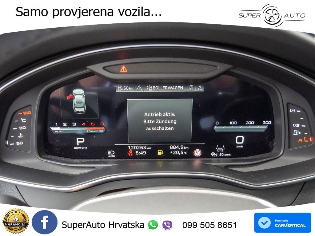 Audi A6 50 TDI V6 (286 KS) quattro tiptronic ZRAČNI+ACC+4xGR SJED+KAM
