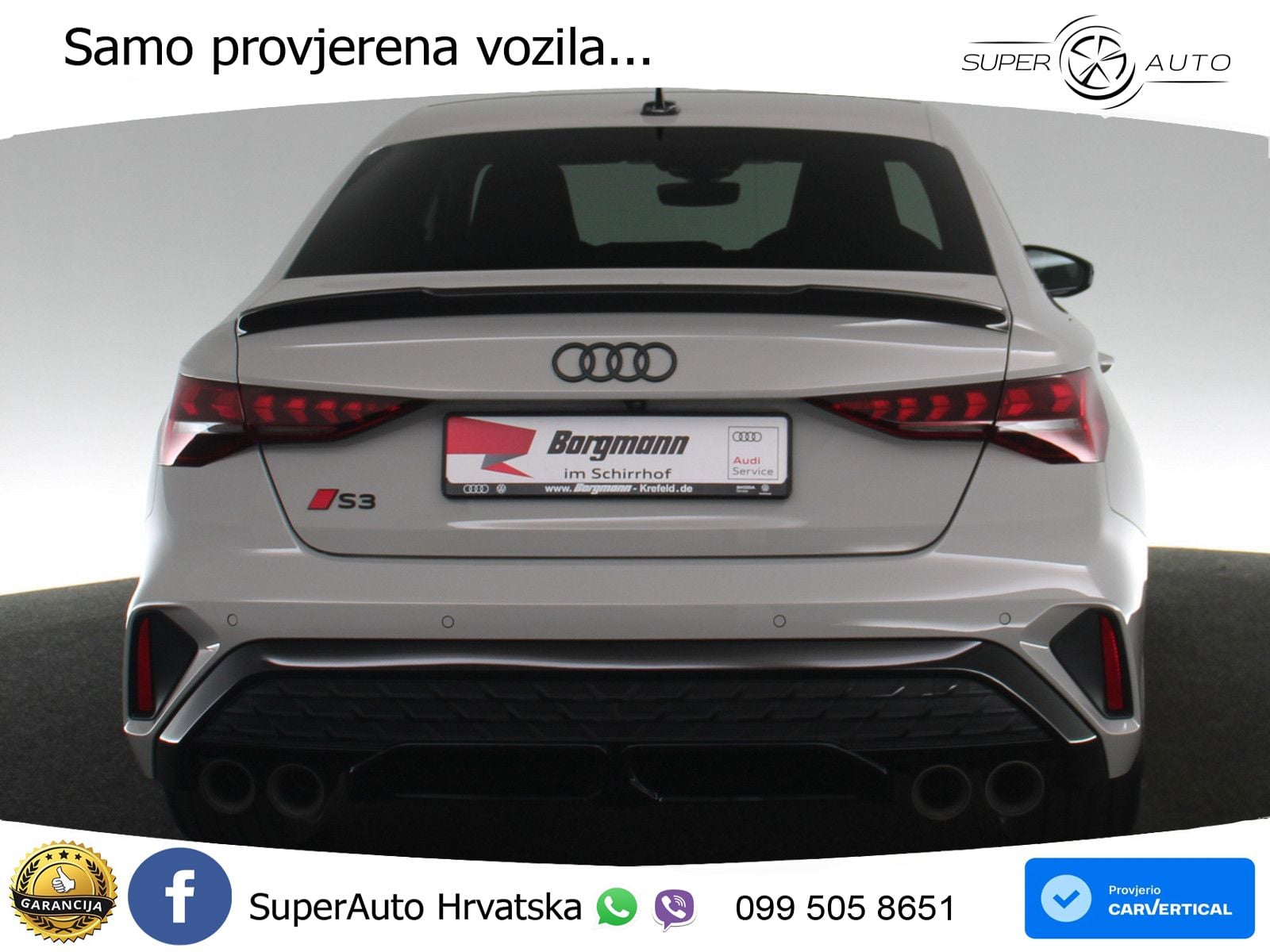 Audi S3 Limuzina 2.0 TFSI (333 KS) quattro S tronic MATRIX+GR SJED+KAM