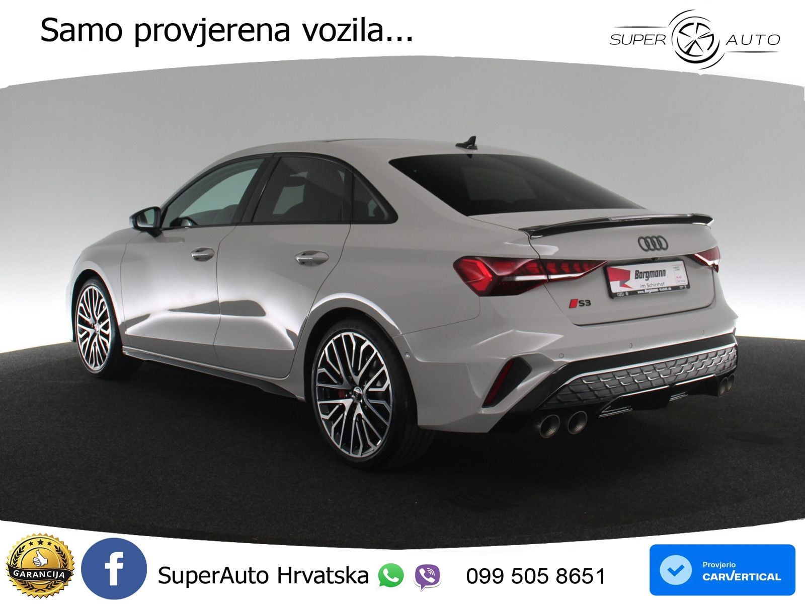 Audi S3 Limuzina 2.0 TFSI (333 KS) quattro S tronic MATRIX+GR SJED+KAM