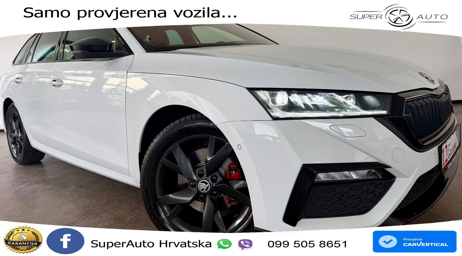 Škoda Octavia Combi RS 2.0 TDI (200 KS) DSG LED+GR SJED+ACC