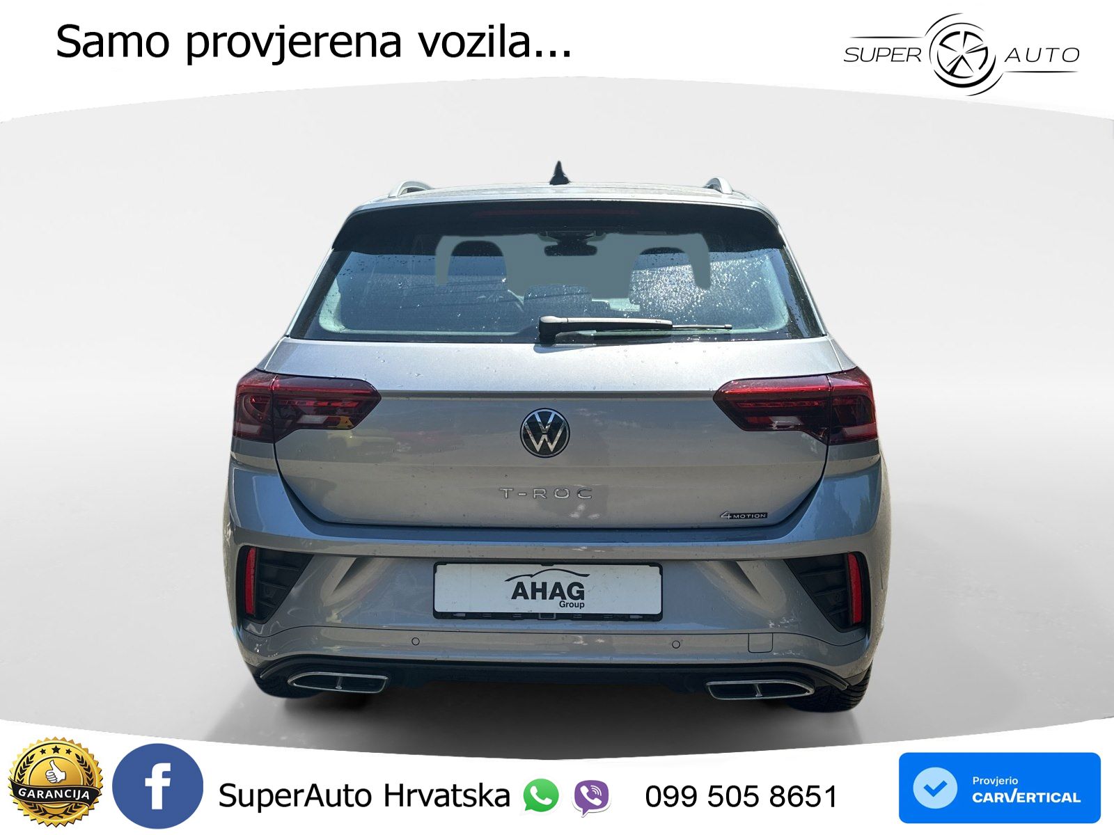 Volkswagen T-Roc 2.0 TSI (190 KS) 4M DSG R-Line LED+GR SJED+ACC