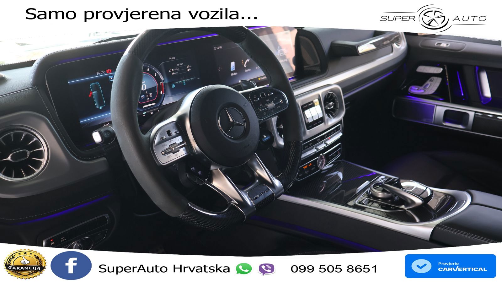 Mercedes AMG G 63 Long V8 (585 KS) 4MATIC 9G-TRONIC AMG SPEEDSHIFT PLUS LED+GR SJED+ACC