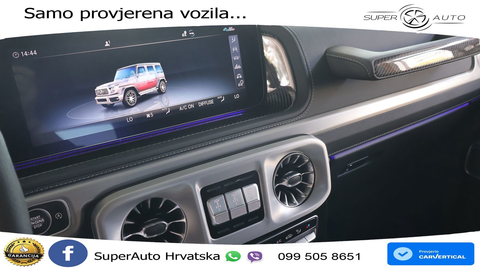 Mercedes AMG G 63 Long V8 (585 KS) 4MATIC 9G-TRONIC AMG SPEEDSHIFT PLUS LED+GR SJED+ACC