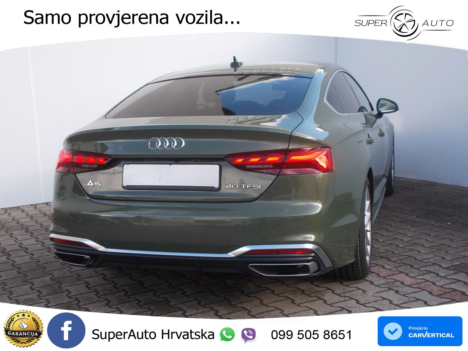 Audi A5 Sportback  40 TFSI (204 KS) S tronic S line LED+GR SJED+ACC