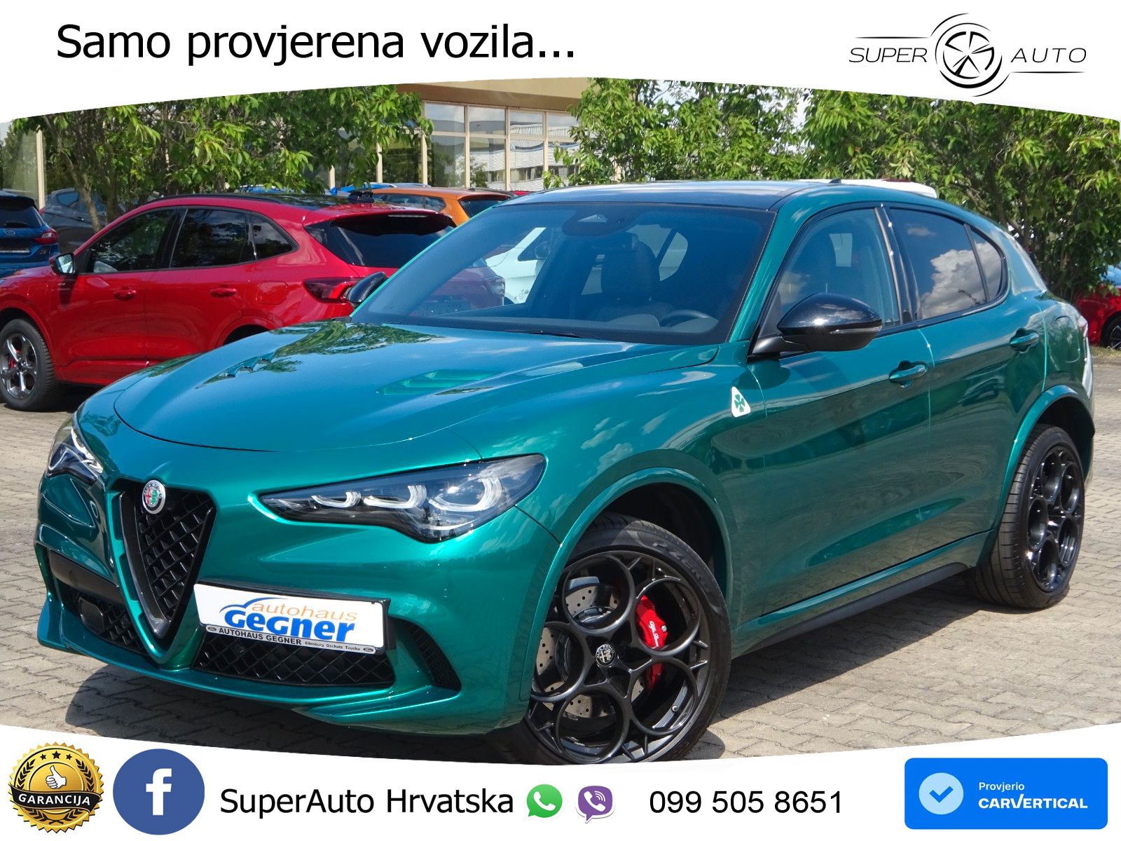 Alfa Romeo Stelvio Quadrifoglio 2.9 V6 Bi-Turbo (520 KS) Q4 Automatic LED+GR SJED+ACC