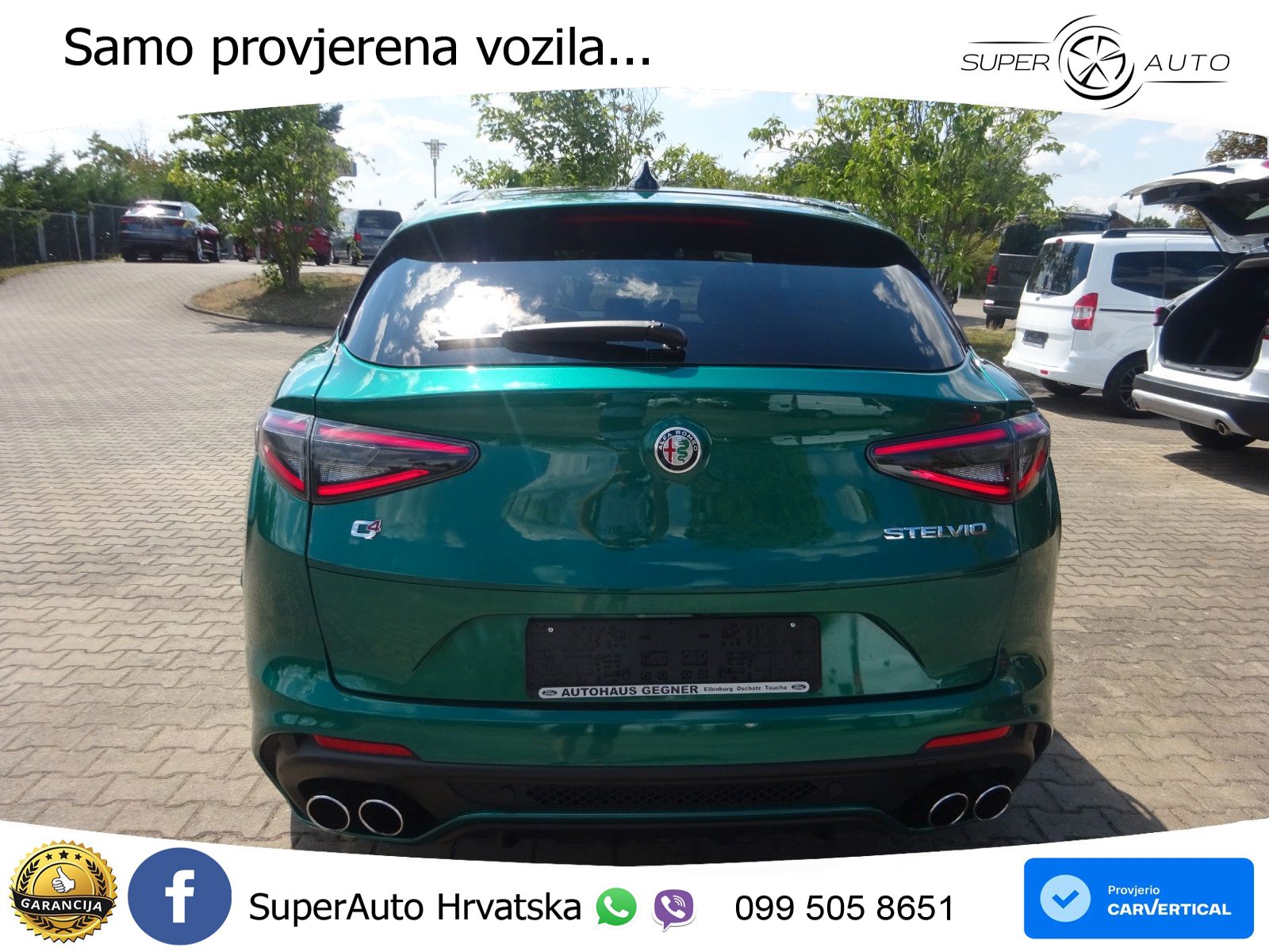 Alfa Romeo Stelvio Quadrifoglio 2.9 V6 Bi-Turbo (520 KS) Q4 Automatic LED+GR SJED+ACC