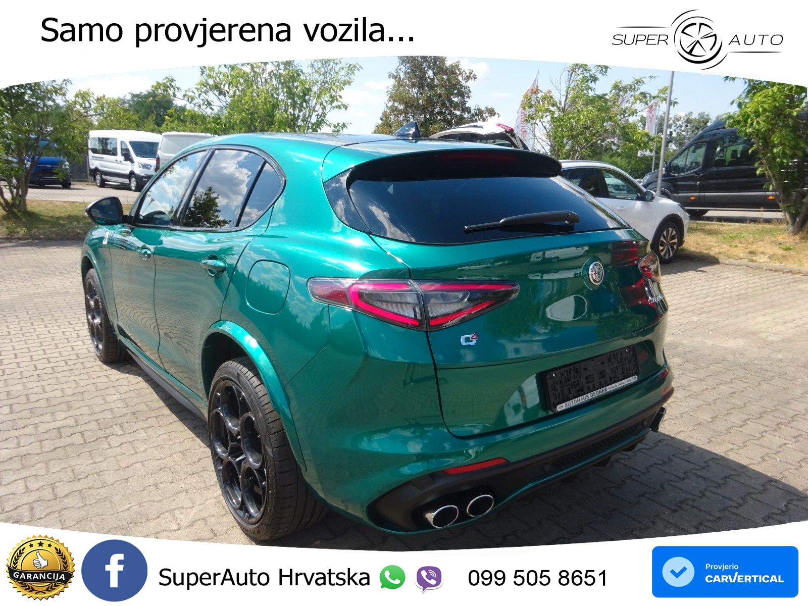 Alfa Romeo Stelvio Quadrifoglio 2.9 V6 Bi-Turbo (520 KS) Q4 Automatic LED+GR SJED+ACC