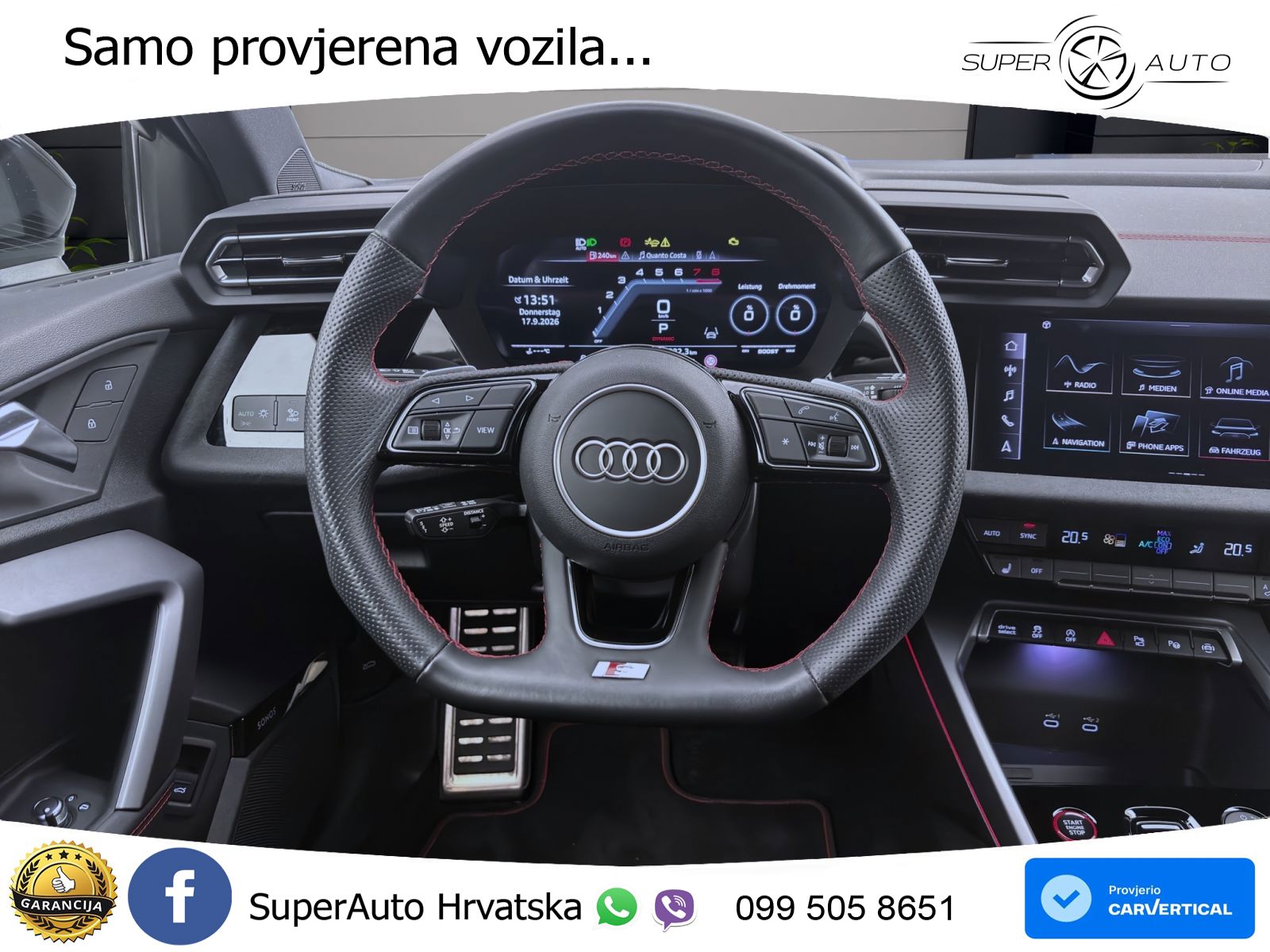 Audi S3 2.0 TFSI (333 KS) quattro S tronic MATRIX+GR SJED+KAM