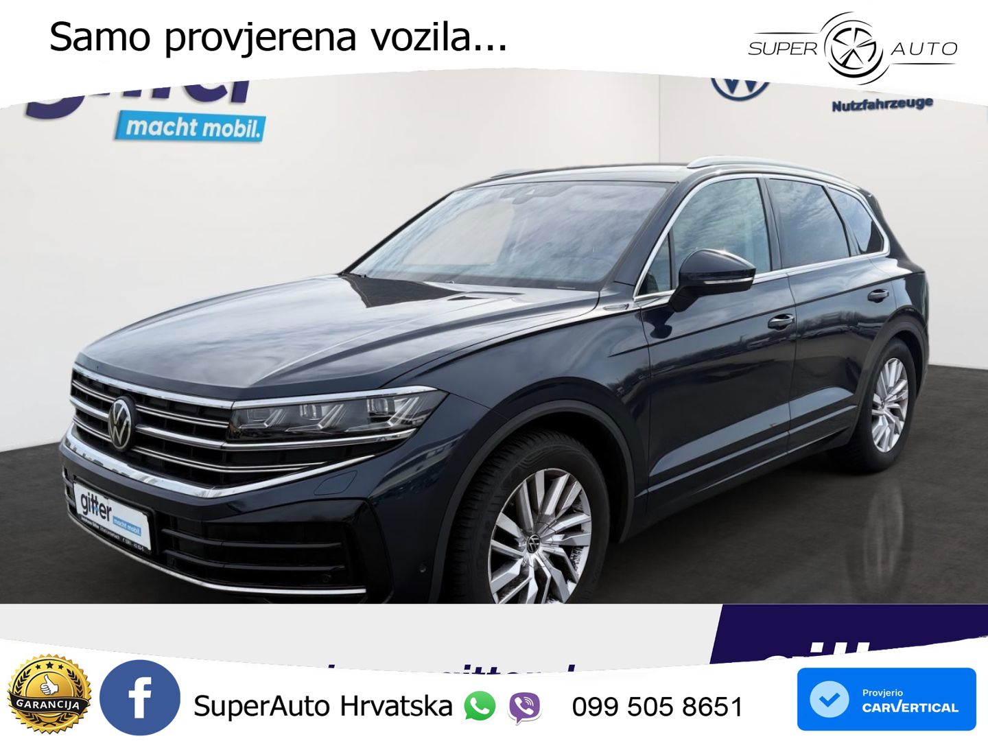 Volkswagen Touareg 3.0 V6 TDI (231 KS) 4MOTION Tiptronic ZRAČNI+ACC+GR SJED+KAM