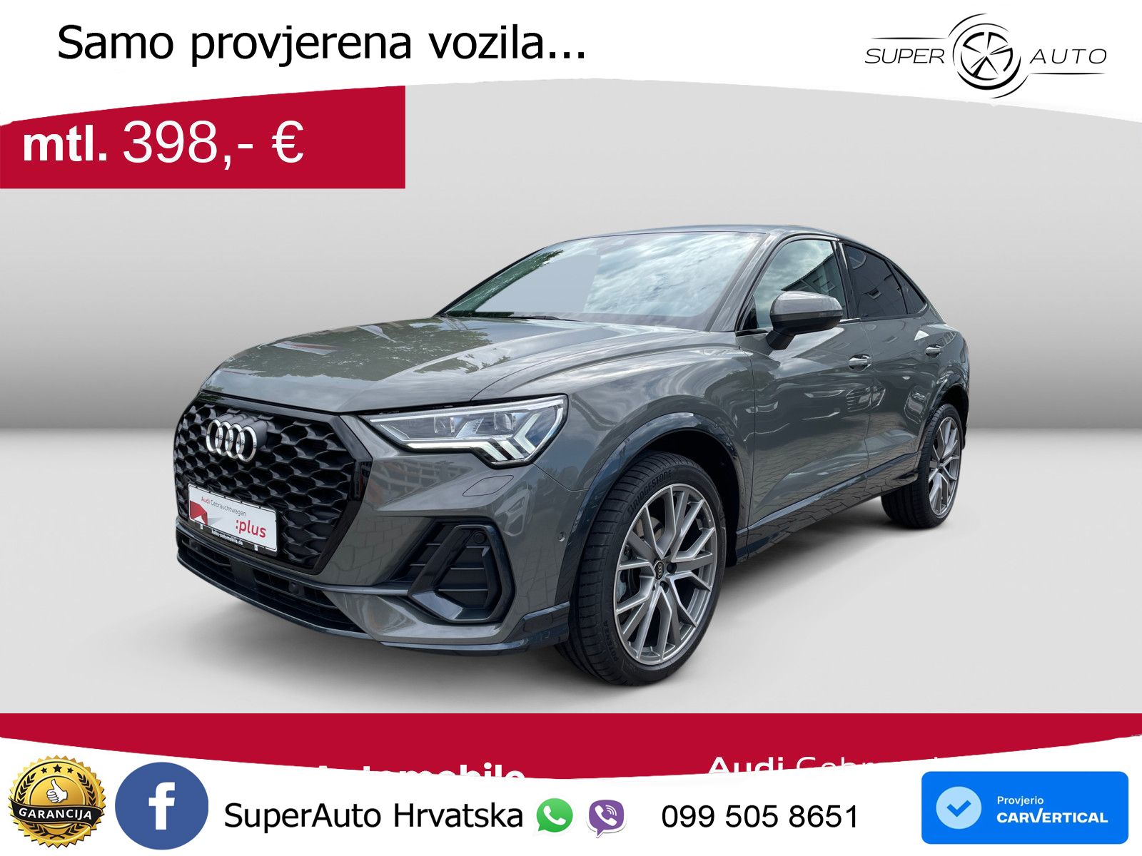Audi Q3 Sportback 2.0 TDI (150 KS) S tronic MATRIX+GR SJED+KAM