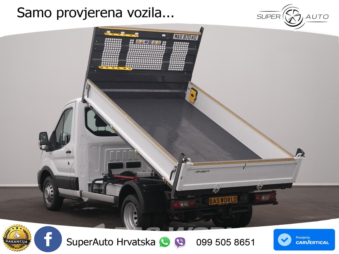 Ford Transit 165pk Kipper Dubbellucht 3,5t Trekhaak A 131 KS