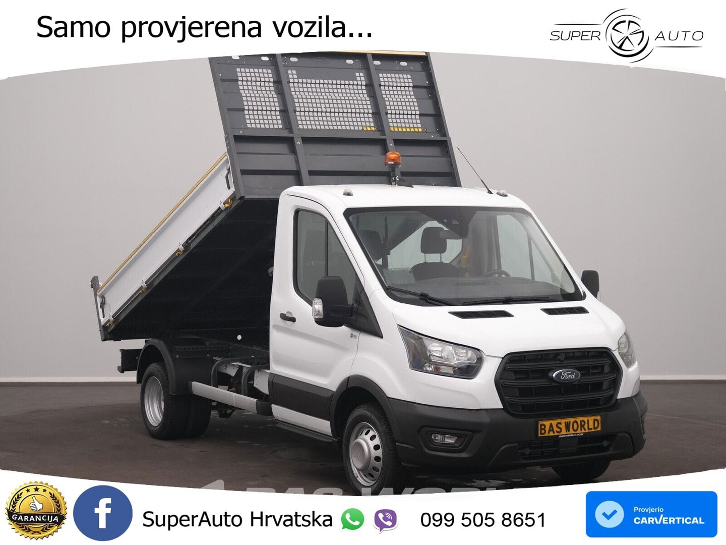 Ford Transit 165pk Kipper Dubbellucht 3,5t Trekhaak A 131 KS