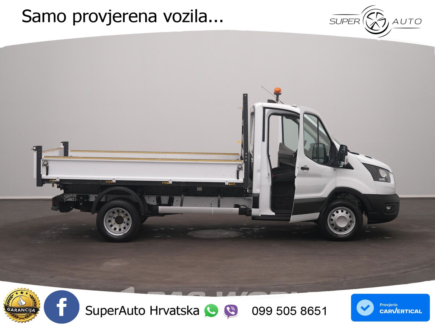 Ford Transit 165pk Kipper Dubbellucht 3,5t Trekhaak A 131 KS