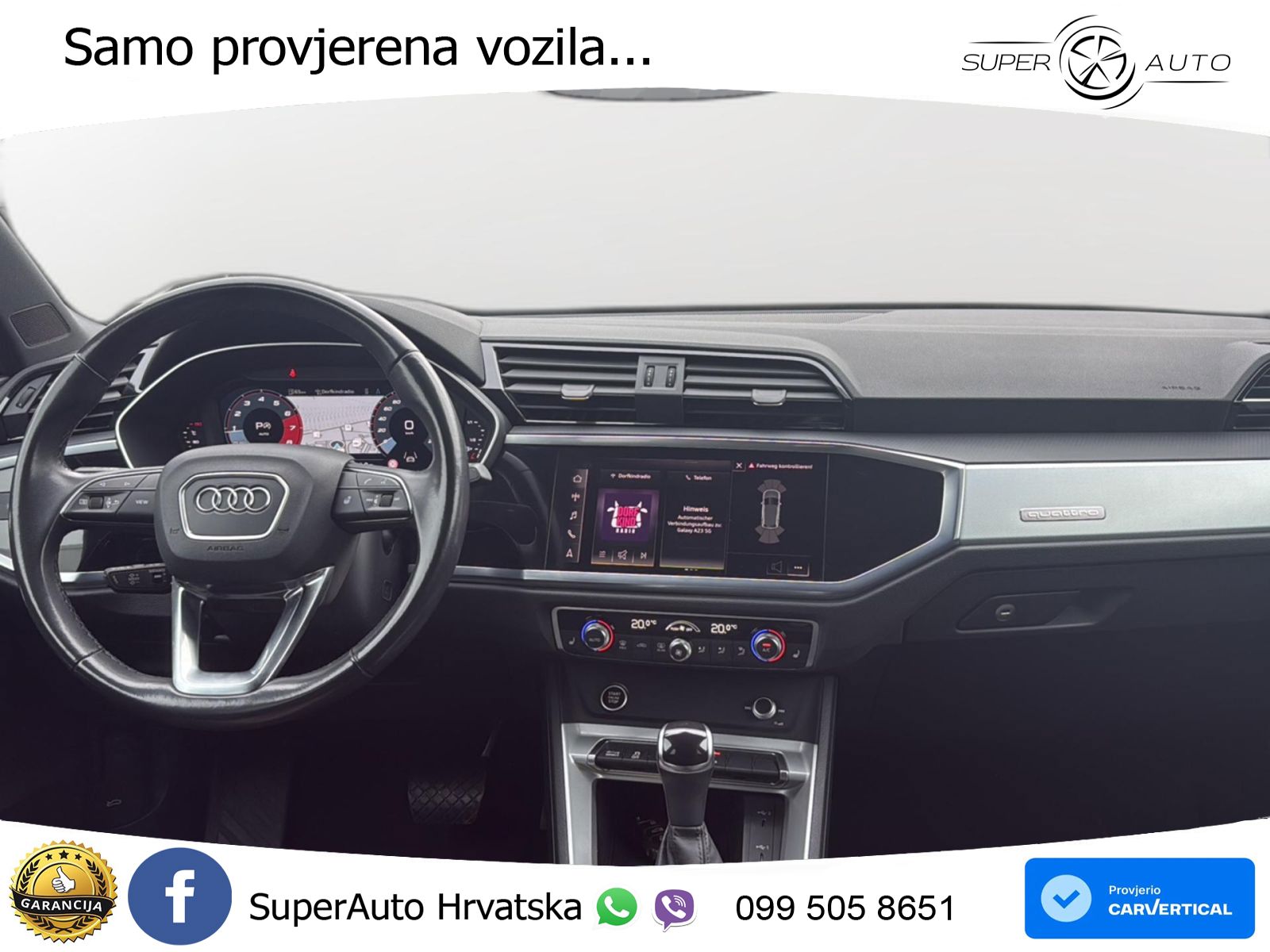 Audi Q3 40 TFSI (190 KS) quattro S tronic LED+GR SJED+ACC