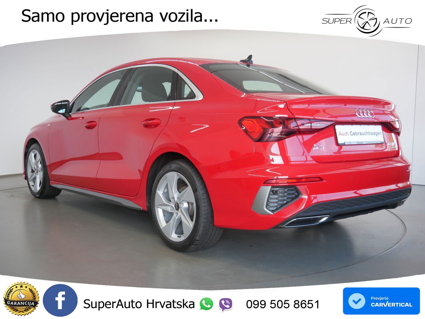 Audi A3 Limuzina 40 TFSI (190 KS) quattro S tronic S line LED+GR SJED+ACC