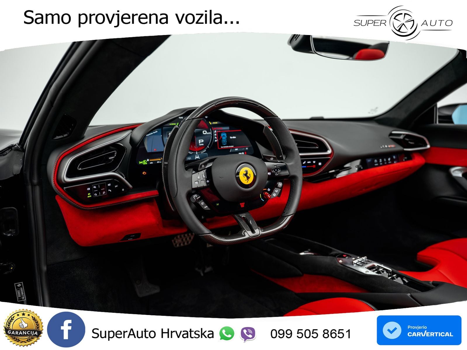 Ferrari 296 GTS 3.0 V6 (830 KS) F1 DCT LED+ACC