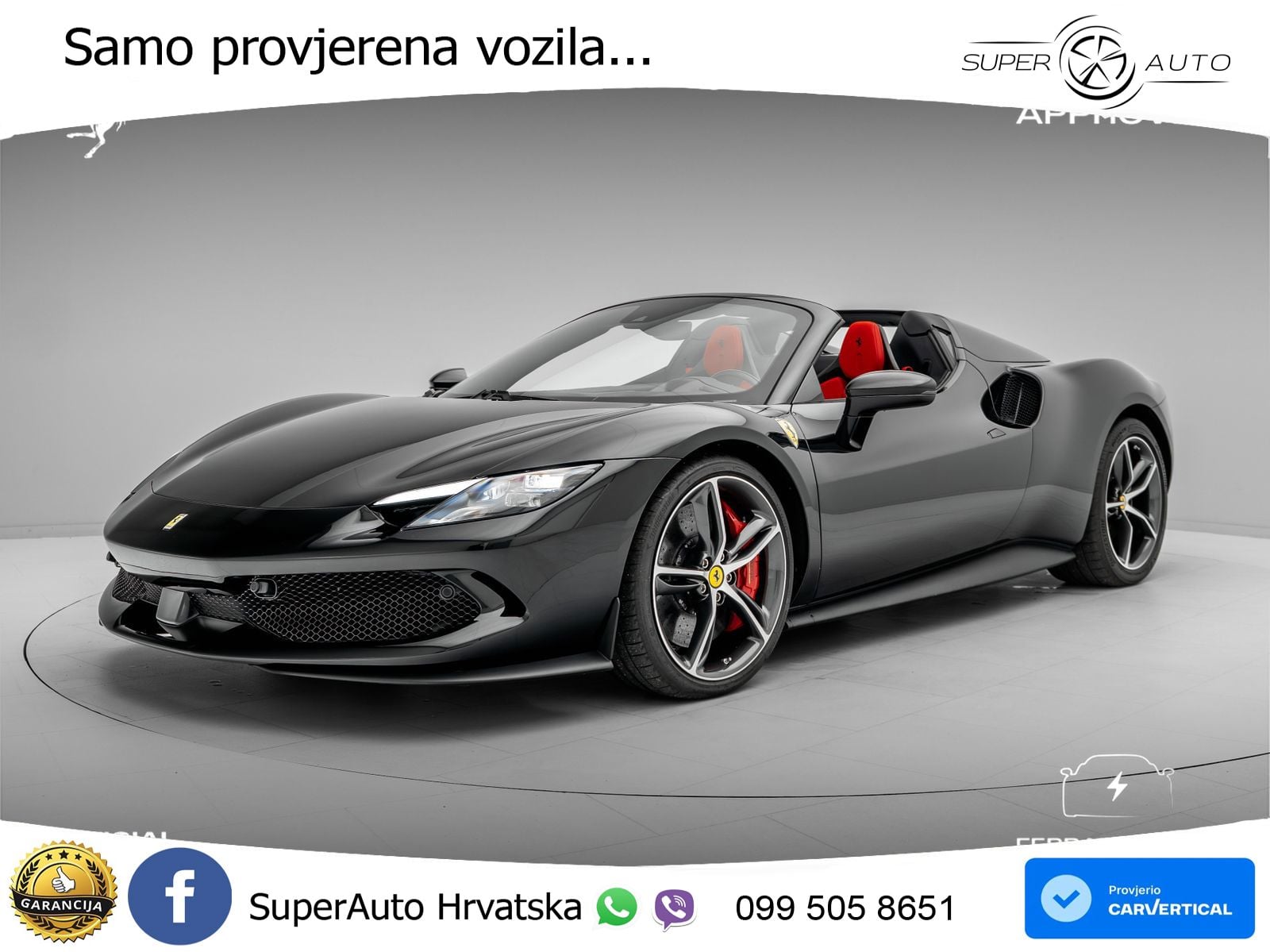 Ferrari 296 GTS 3.0 V6 (830 KS) F1 DCT LED+ACC