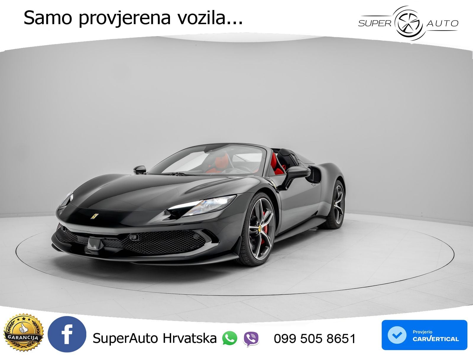 Ferrari 296 GTS 3.0 V6 (830 KS) F1 DCT LED+ACC