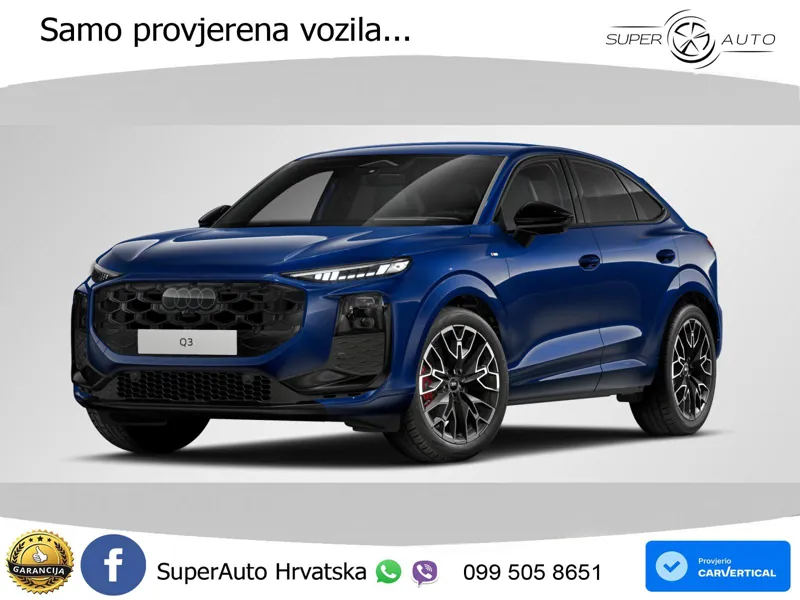 Audi Q3 Sportback 2.0 TFSI (204 KS) quattro S tronic LED+GR SJED+ACC